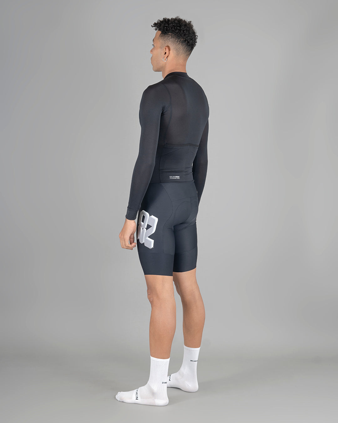 Enterizo Ciclismo Hombre Manga Larga Skin Speed Negro
