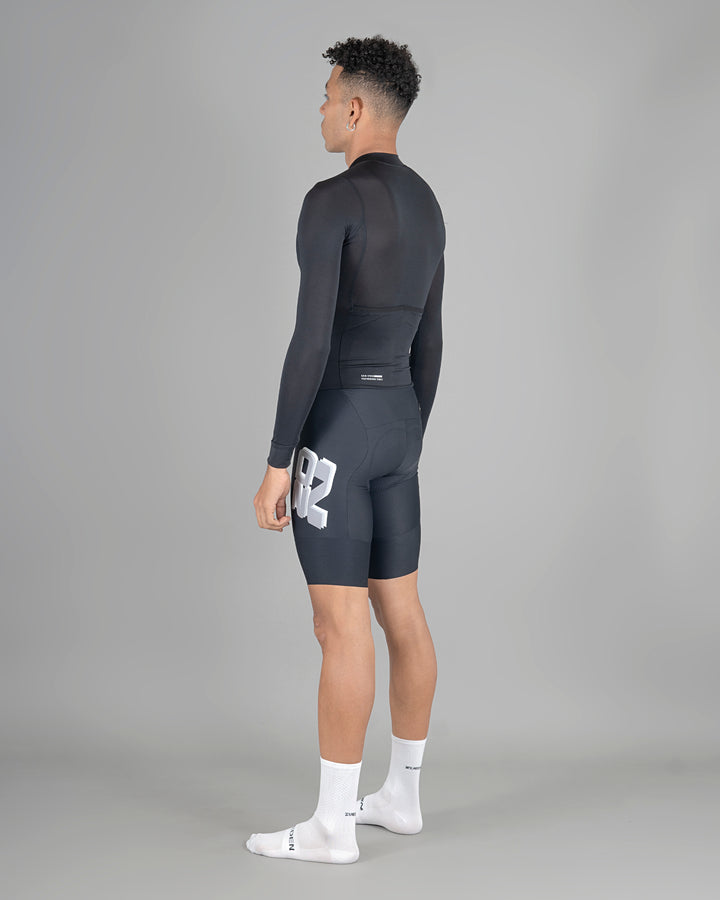Enterizo Ciclismo Hombre Manga Larga Skin Speed Negro