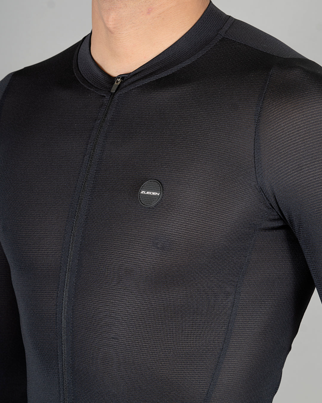 Enterizo Ciclismo Hombre Manga Larga Skin Speed Negro