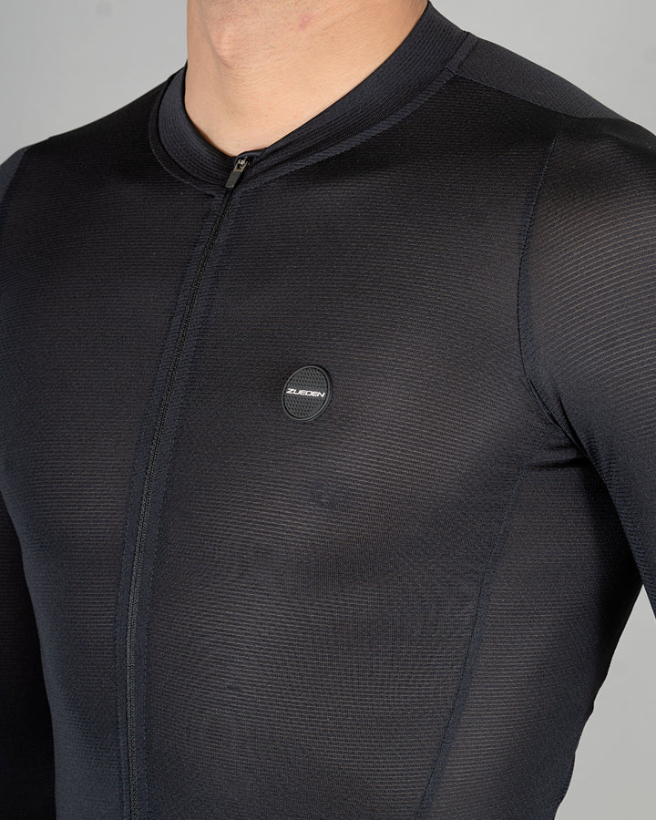 Enterizo Ciclismo Hombre Manga Larga Skin Speed Negro