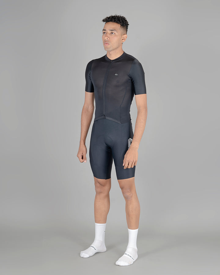 Enterizo Ciclismo Hombre Manga Corta Skin Speed Negro