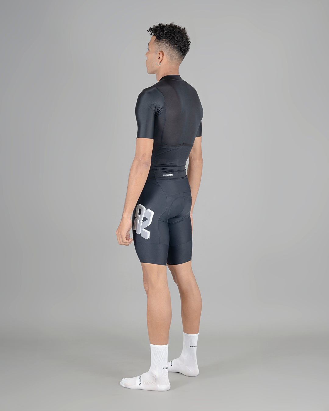 Enterizo Ciclismo Hombre Manga Corta Skin Speed Negro