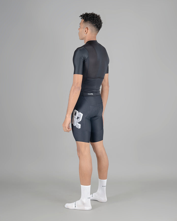 Enterizo Ciclismo Hombre Manga Corta Skin Speed Negro