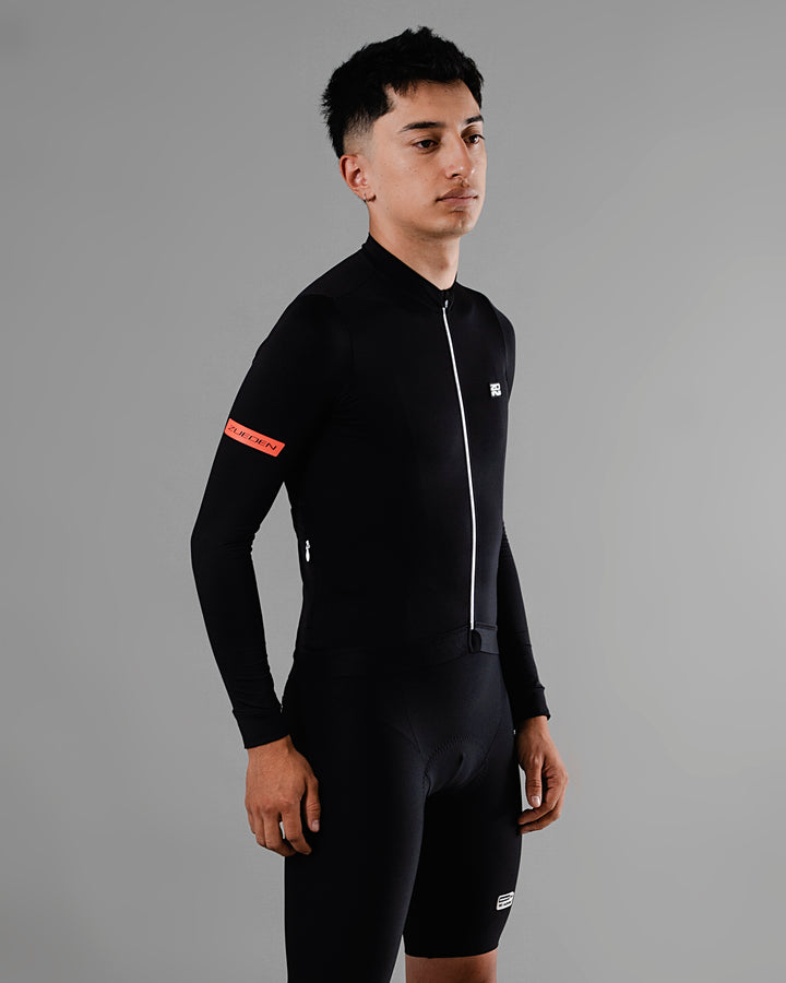 Jersey de Ciclismo Hombre Manga Larga Flame