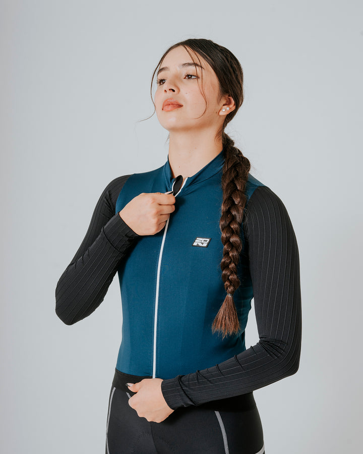 Jersey de Ciclismo Mujer Manga Larga Navi Onix