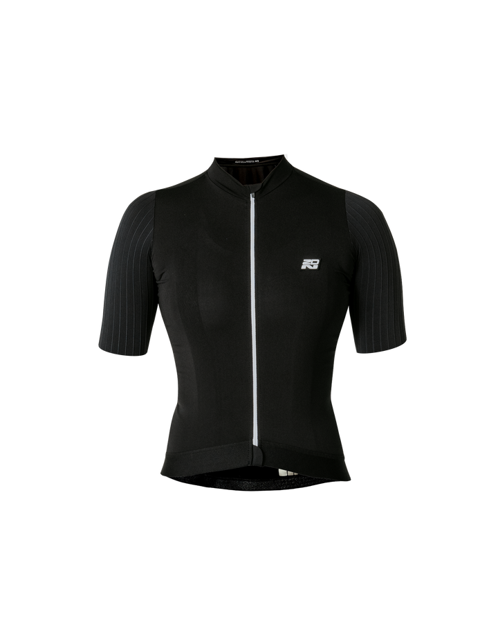 Jersey de Ciclismo Mujer Manga Corta Negro Carbonite