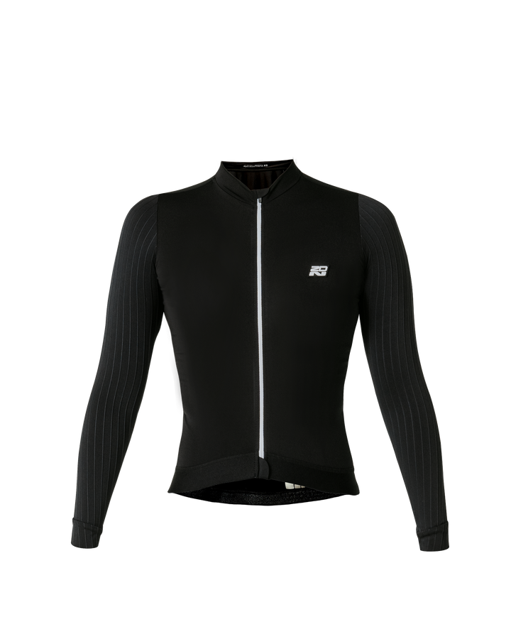 Jersey de Ciclismo Hombre Manga Larga Negro Carbonite
