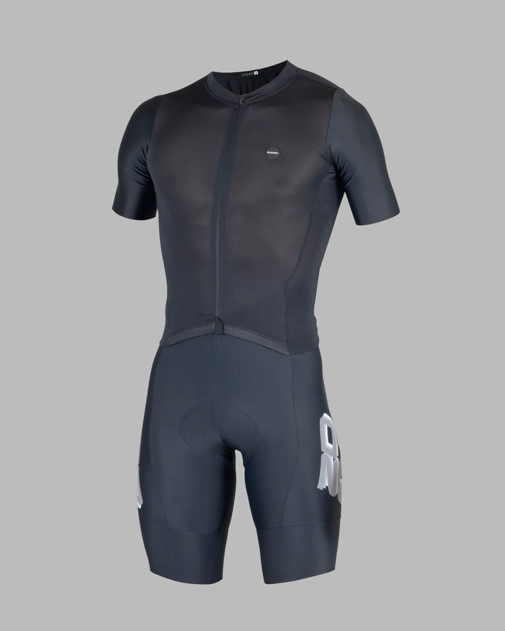 Enterizo Ciclismo Hombre Manga Corta Skin Speed Negro