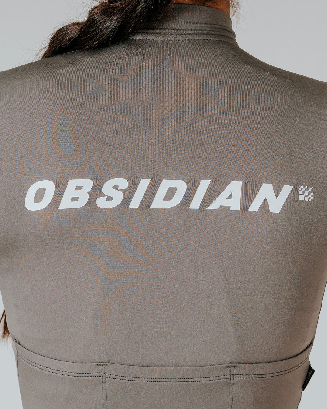 Jersey de Ciclismo Mujer Manga Corta Gris Phantom