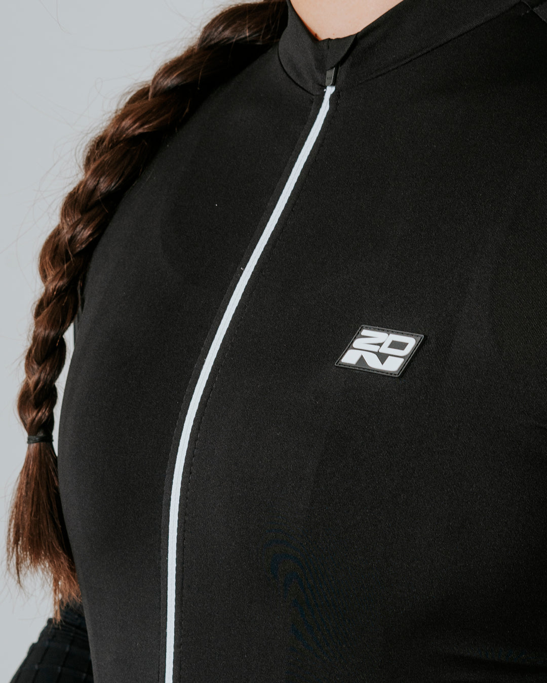 Jersey de Ciclismo Mujer Manga Larga Negro Carbonite