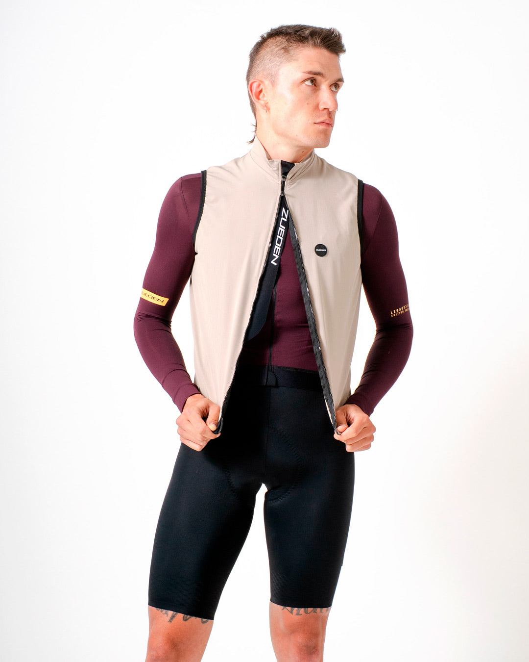 Chaleco Ciclismo Hombre Cyclone Beige Oasis