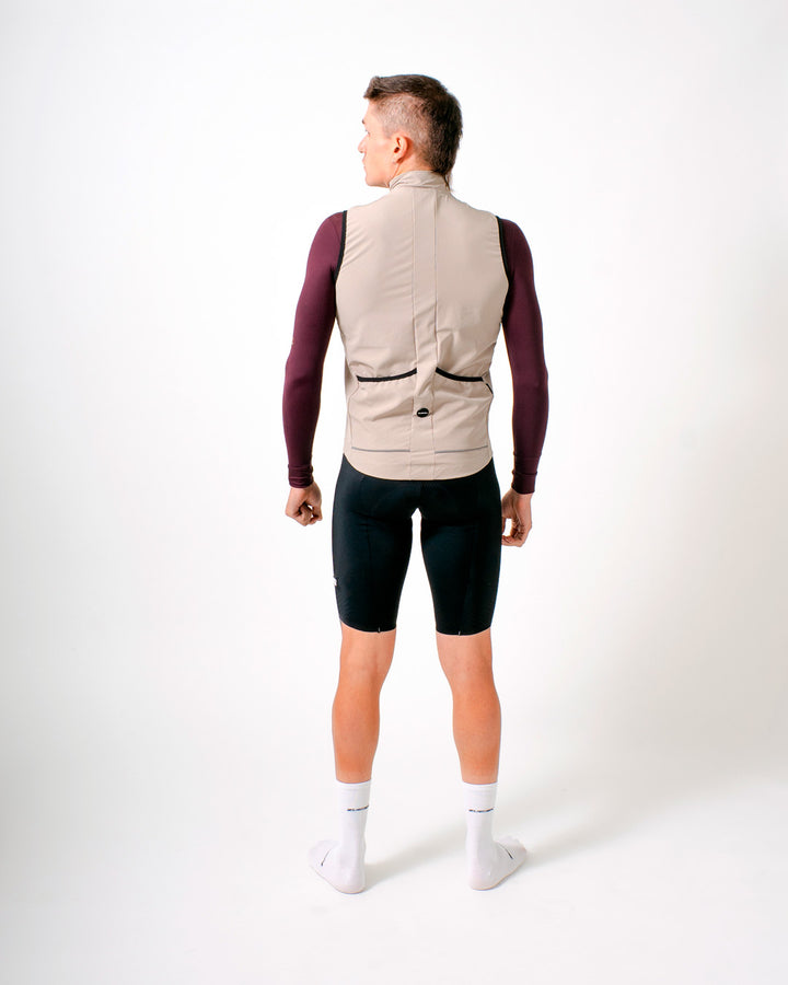 Chaleco Ciclismo Hombre Cyclone Beige Oasis