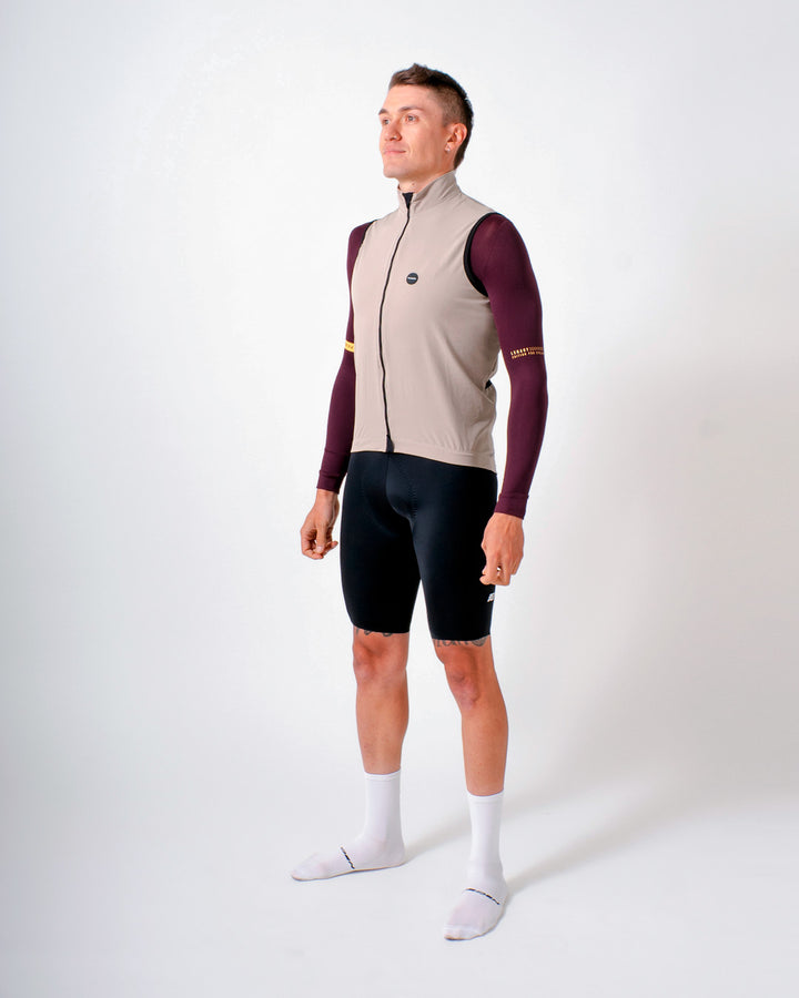 Chaleco Ciclismo Hombre Cyclone Beige Oasis