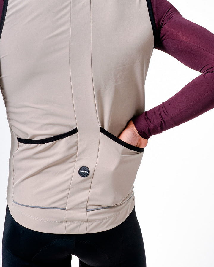 Chaleco Ciclismo Hombre Cyclone Beige Oasis