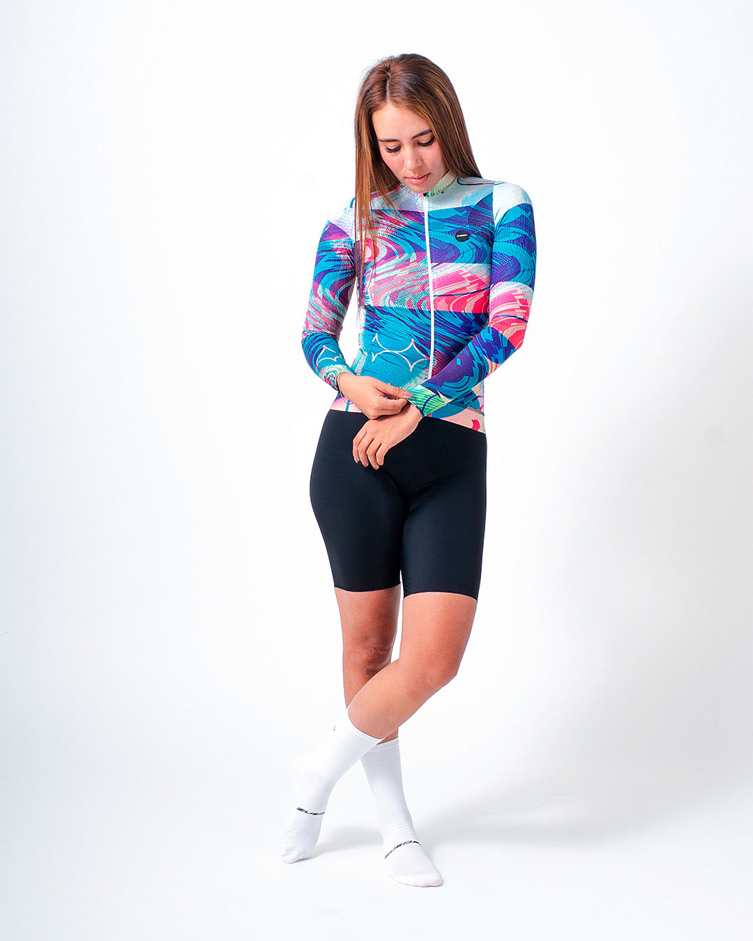 Jersey Ciclismo Manga Larga Mujer Cromo x Artist Concept