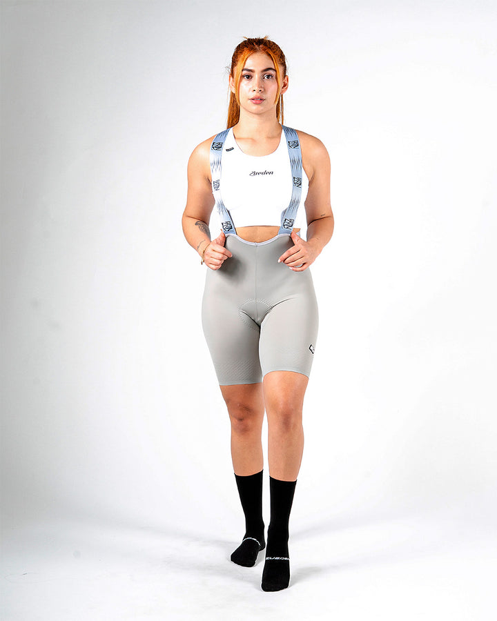 Pantaloneta Ciclismo Mujer Forge Gris Plata