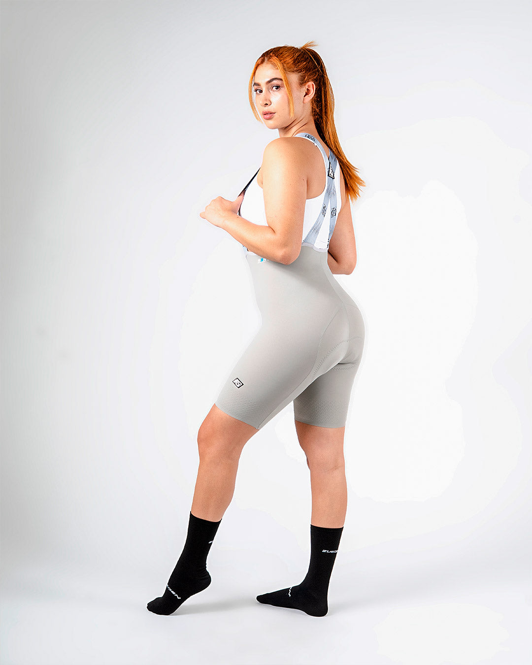 Pantaloneta Ciclismo Mujer Forge Gris Plata