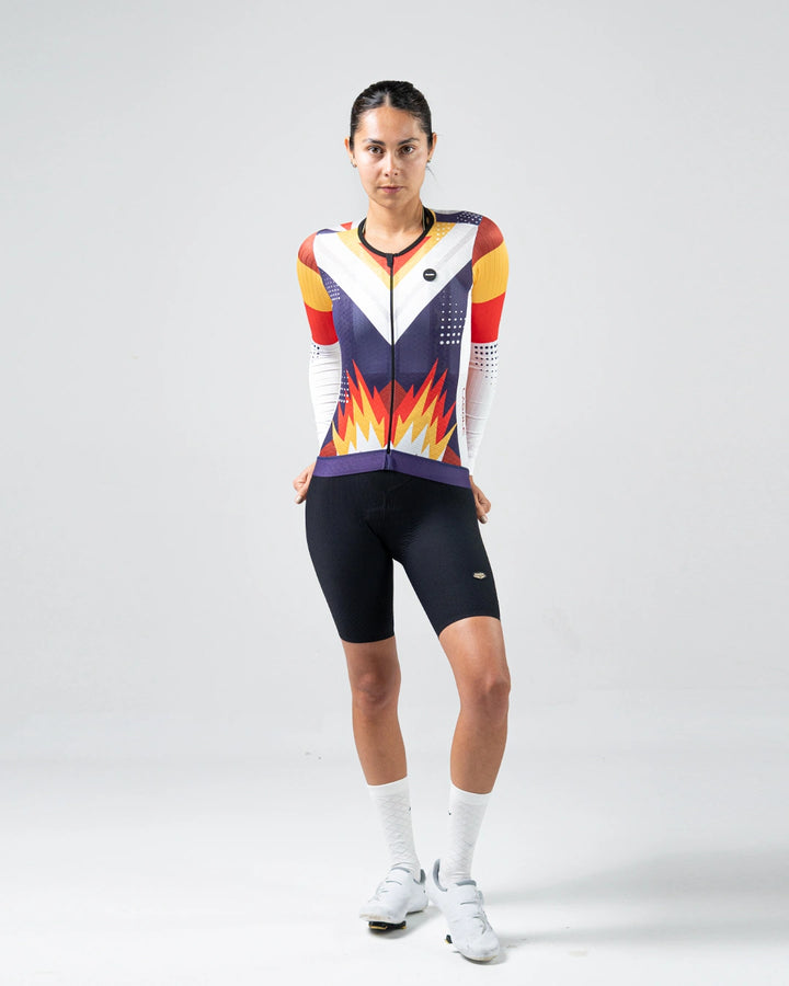 Jersey Ciclismo Manga Larga Dama Fuego y Tierra x La sole