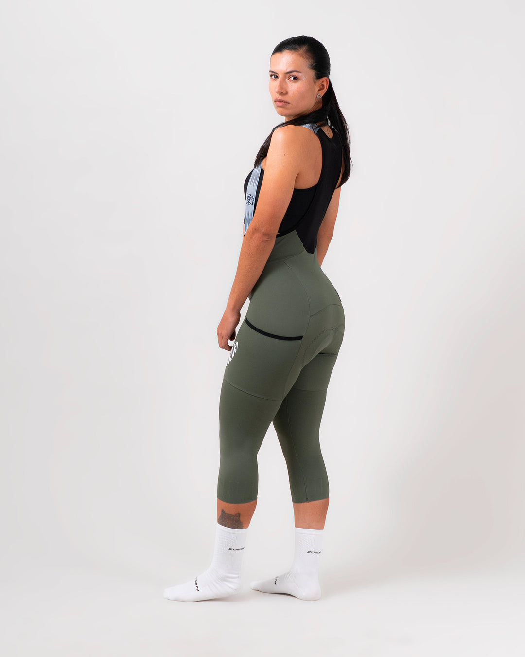 Pantalón 3/4 Ciclismo Giro Dama Verde Claro