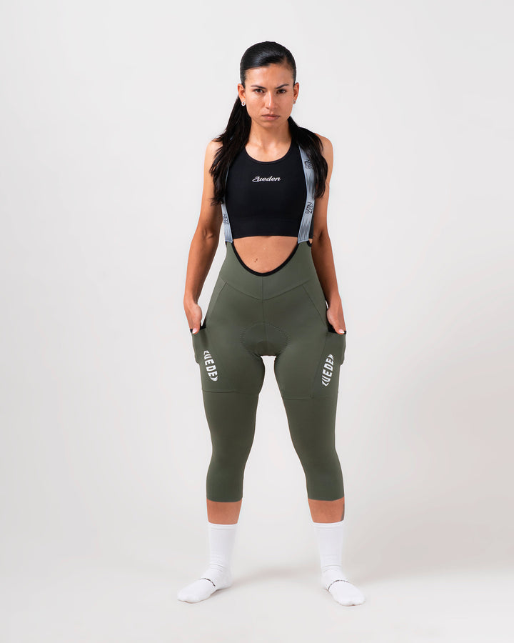 Pantalón 3/4 Ciclismo Giro Dama Verde Claro