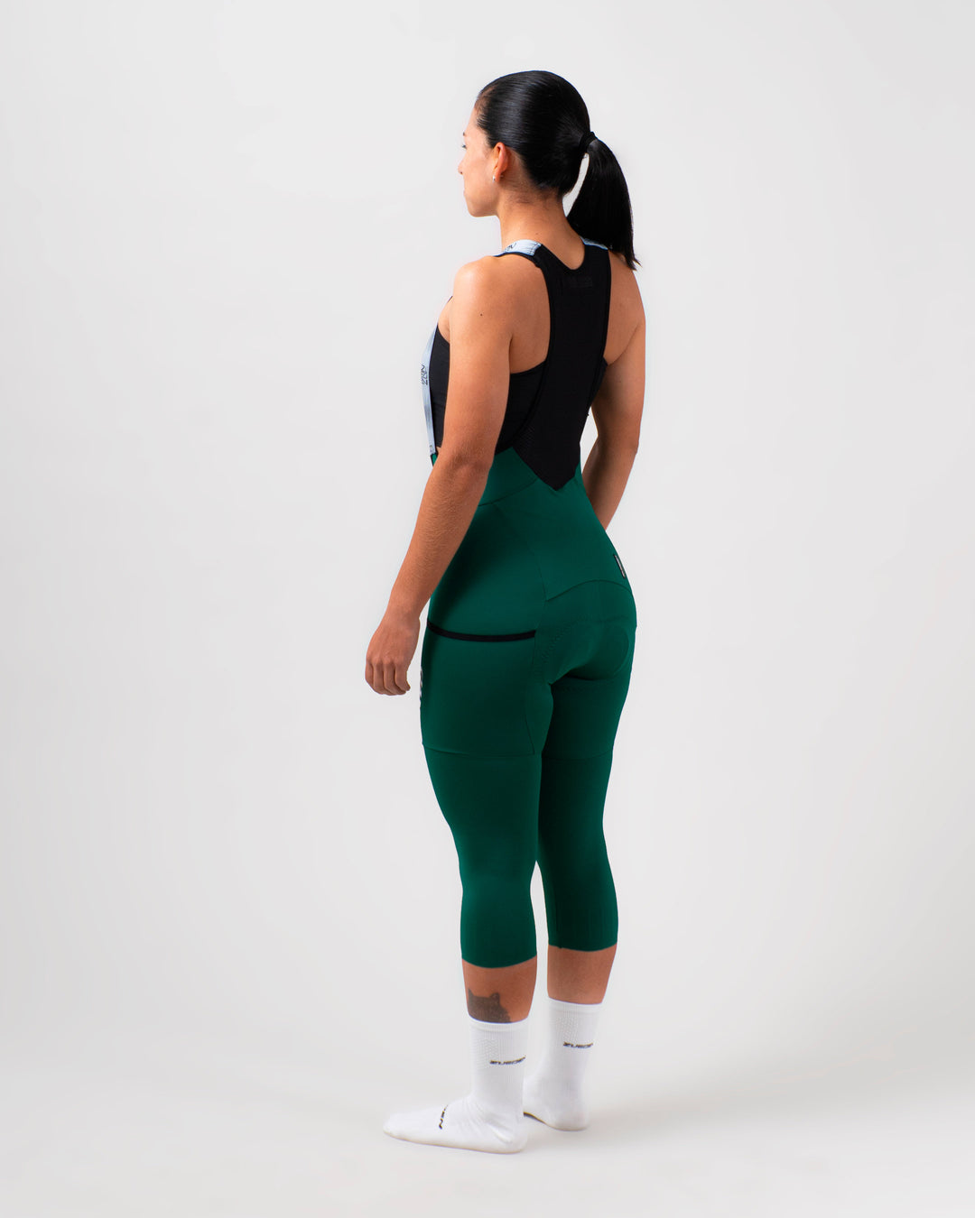 Pantalón 3/4 Ciclismo Giro Dama Verde Oscuro
