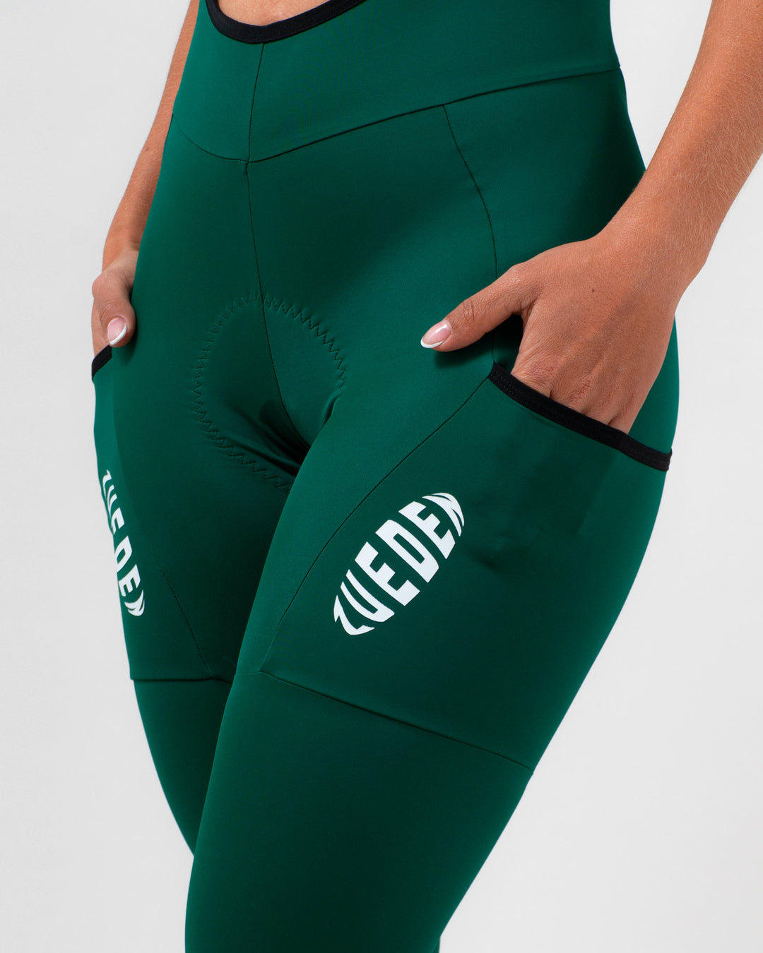 Pantalón 3/4 Ciclismo Giro Dama Verde Oscuro