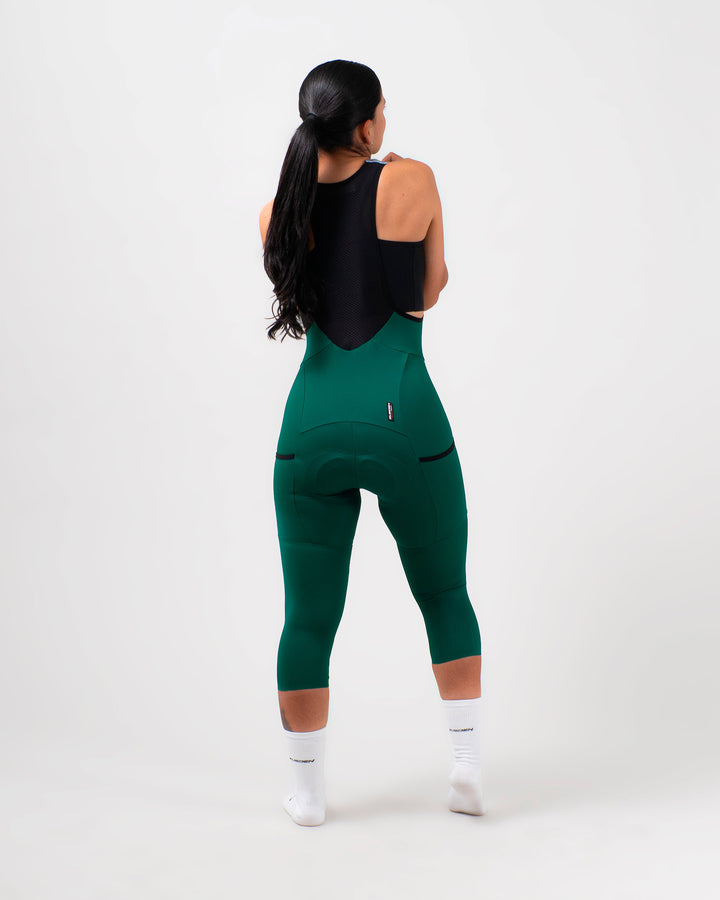 Pantalón 3/4 Ciclismo Giro Dama Verde Oscuro