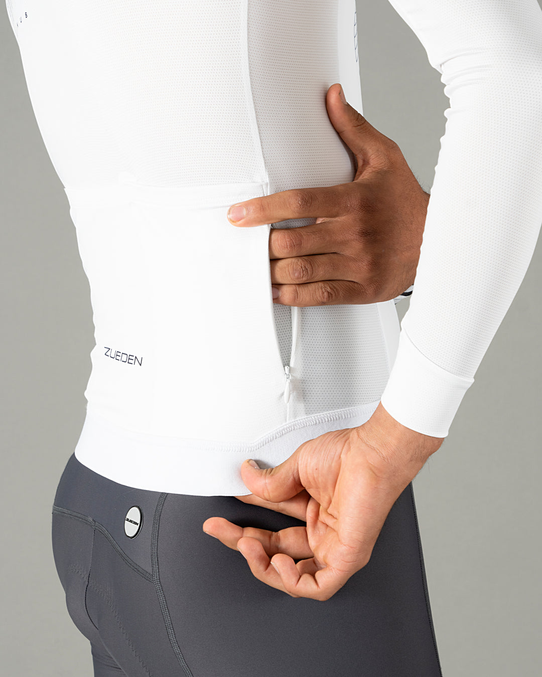 Jersey de Ciclismo Hombre Manga Larga Minus White