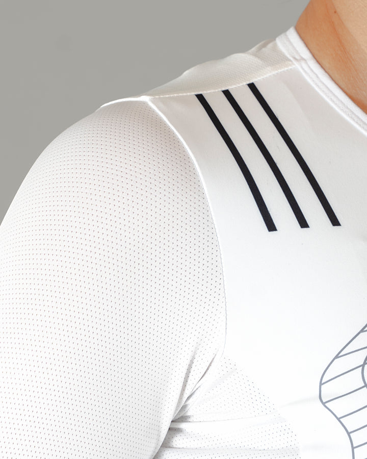 Jersey de Ciclismo Mujer Manga Larga Minus White