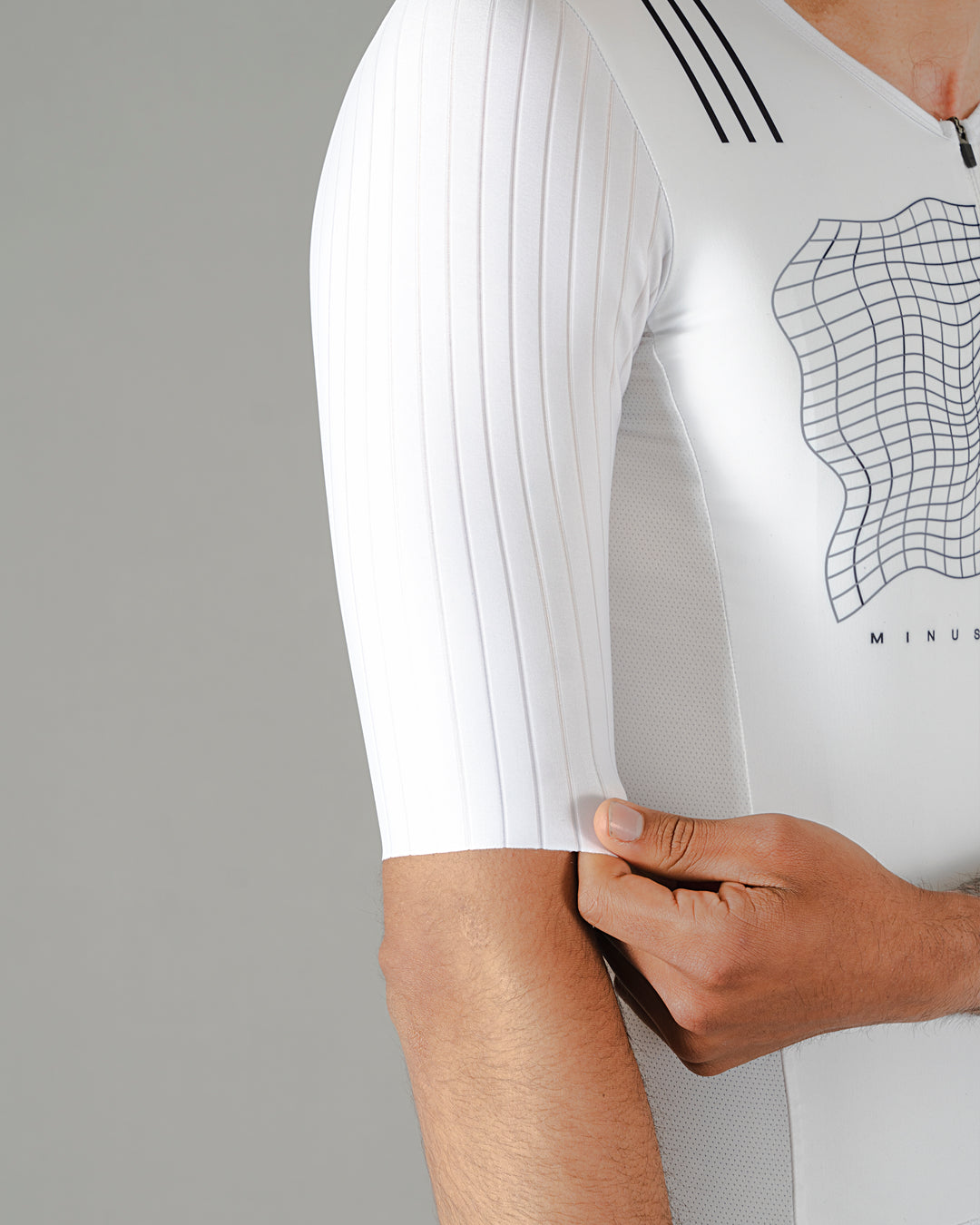 Jersey de Ciclismo Hombre Manga Corta Minus White