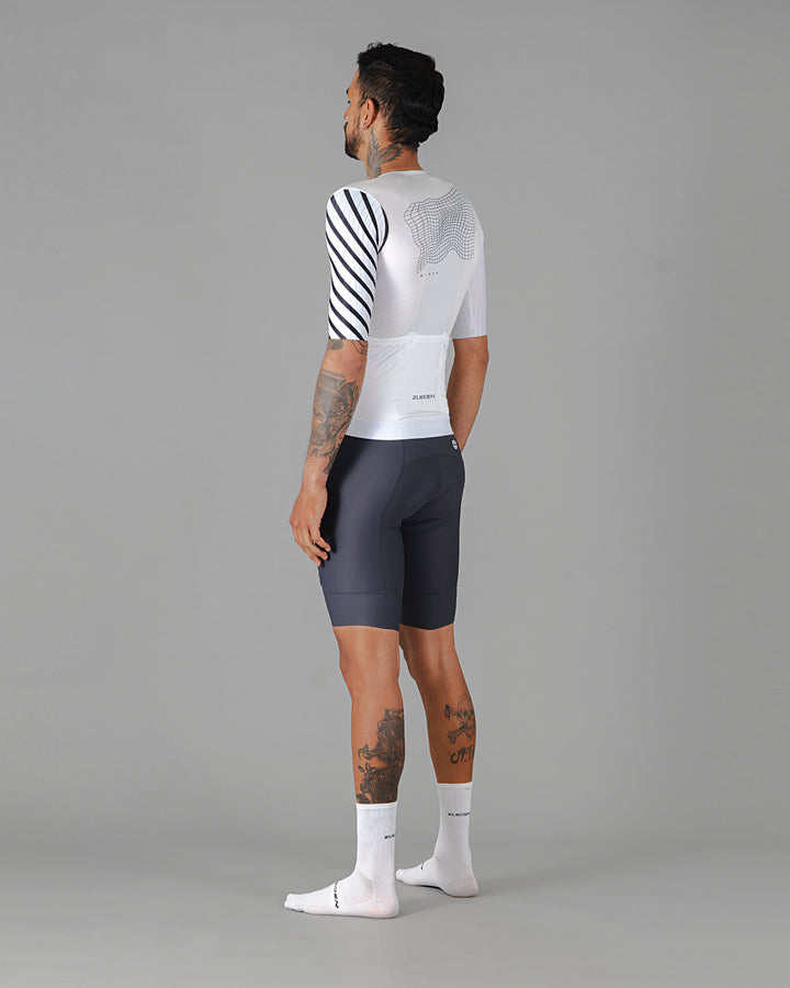 Jersey de Ciclismo Hombre Manga Corta Minus White