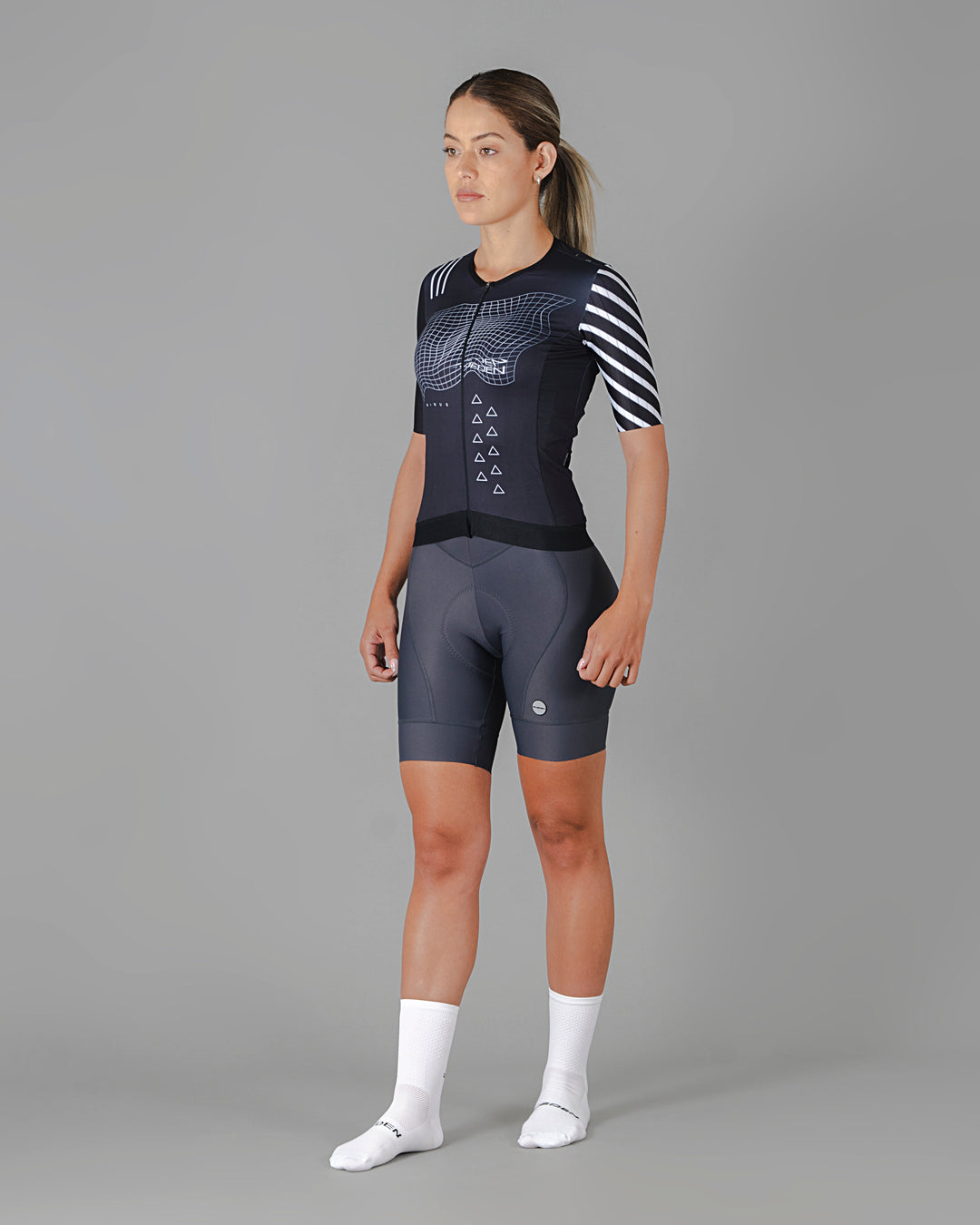 Jersey de Ciclismo Mujer Manga Corta Minus Black