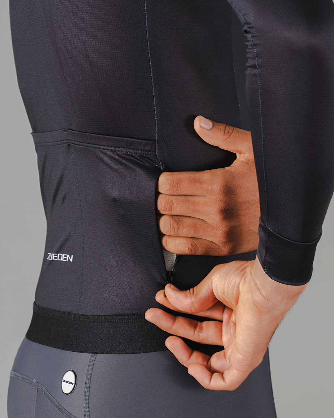Jersey de Ciclismo Hombre Manga Larga Minus Black
