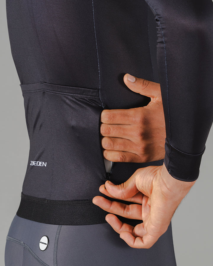Jersey de Ciclismo Hombre Manga Larga Minus Black