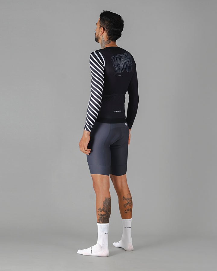 Jersey de Ciclismo Hombre Manga Larga Minus Black