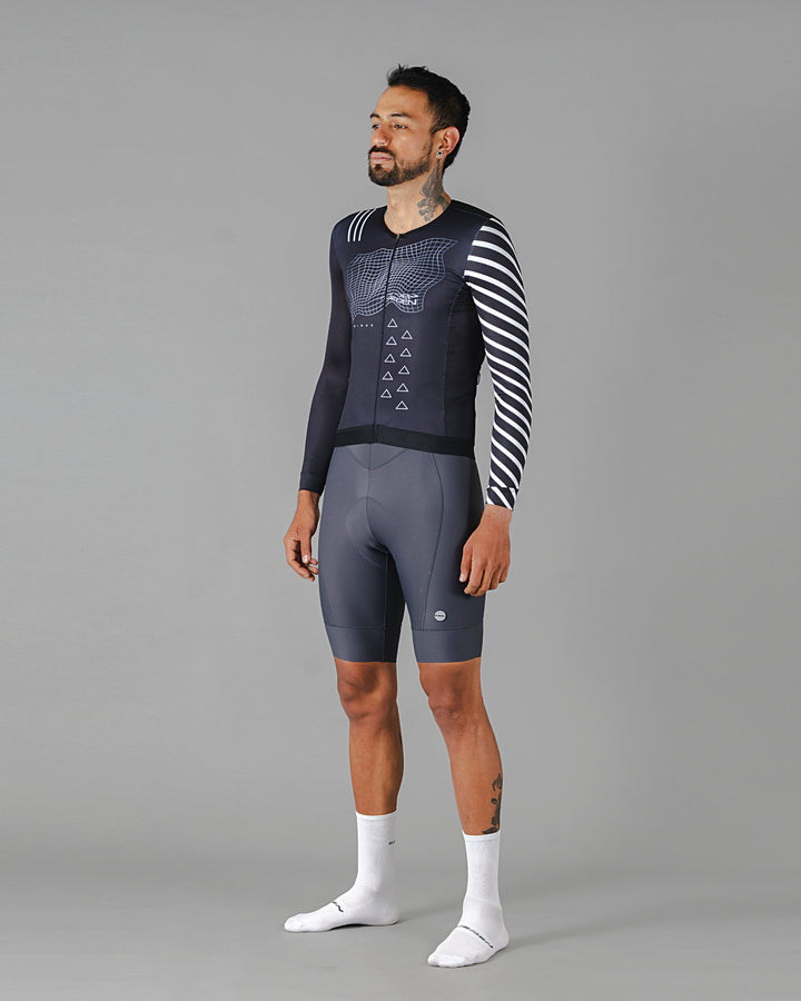 Jersey de Ciclismo Hombre Manga Larga Minus Black