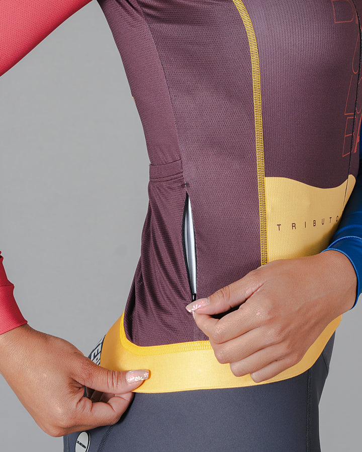 Jersey de Ciclismo Mujer Manga Larga Colombia Tributo