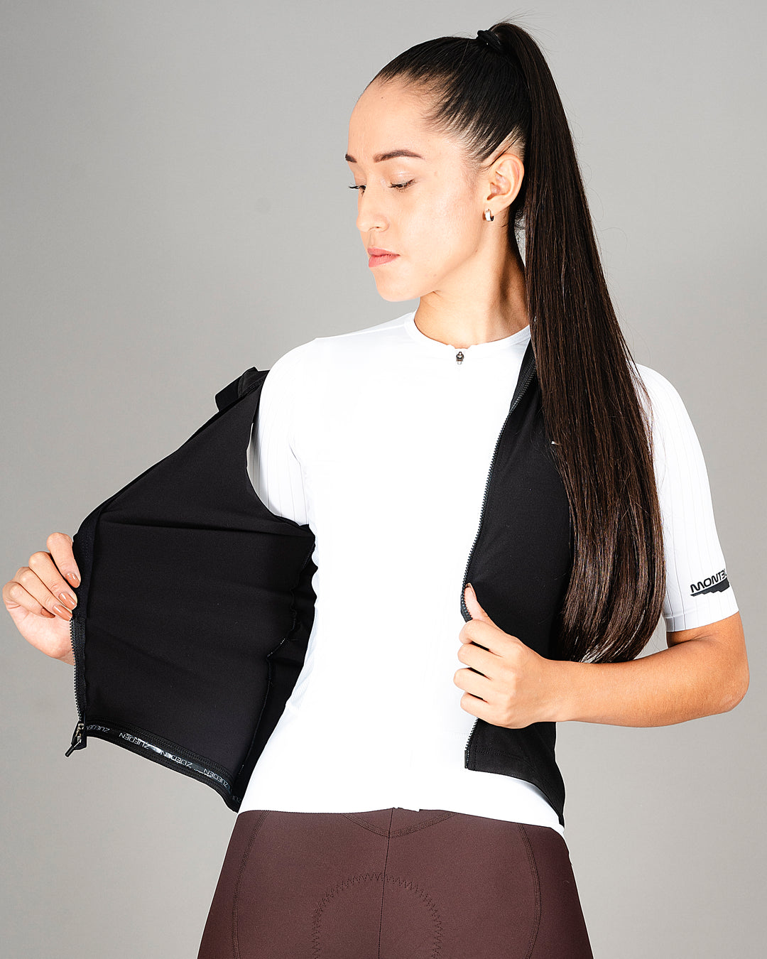Chaleco Ciclismo Dama Negro Cyclone