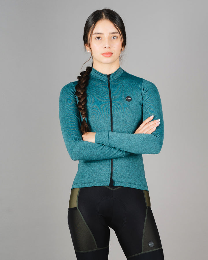 Chaqueta Ciclismo Térmica Basic Verde Dama