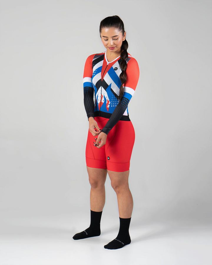 Jersey Ciclismo Manga larga dama Aire y Fuego x La sole