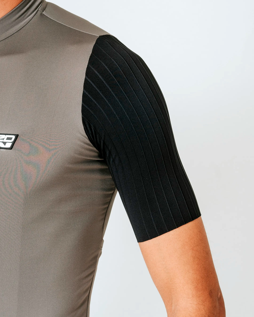 Jersey de Ciclismo Hombre Manga Corta Gris Phantom