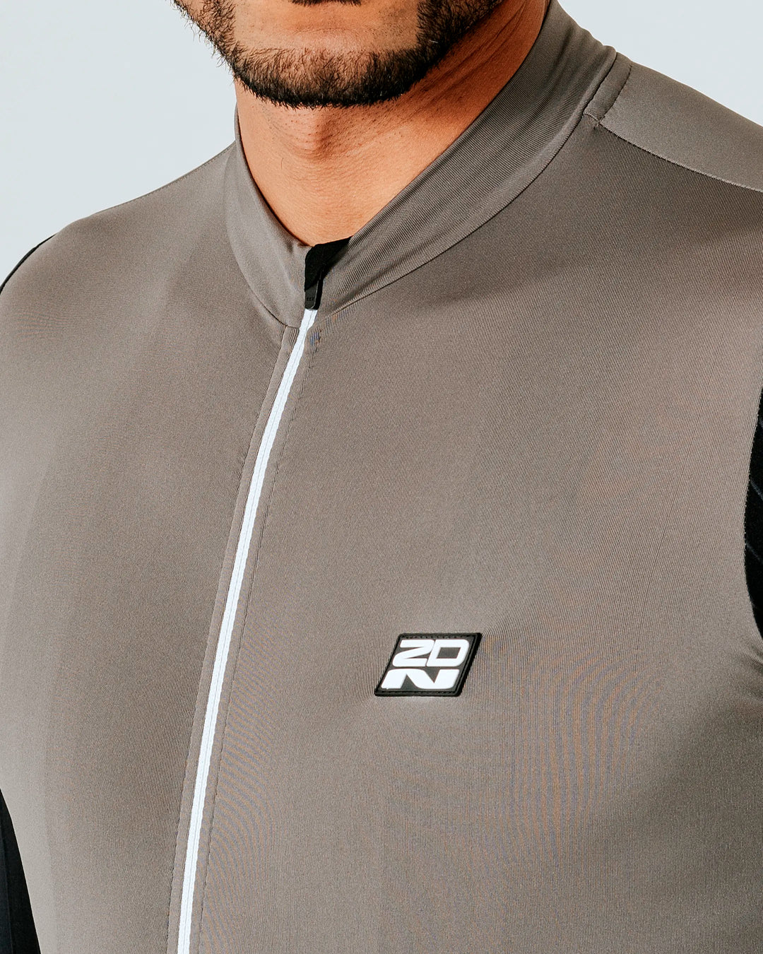 Jersey de Ciclismo Hombre Manga Larga Gris Phantom