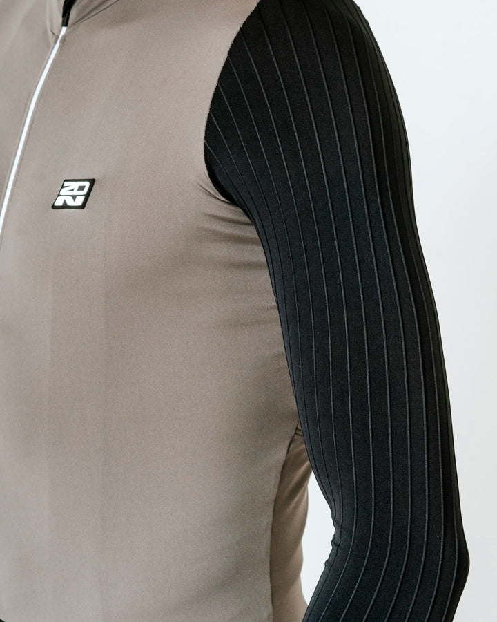 Jersey de Ciclismo Hombre Manga Larga Gris Phantom