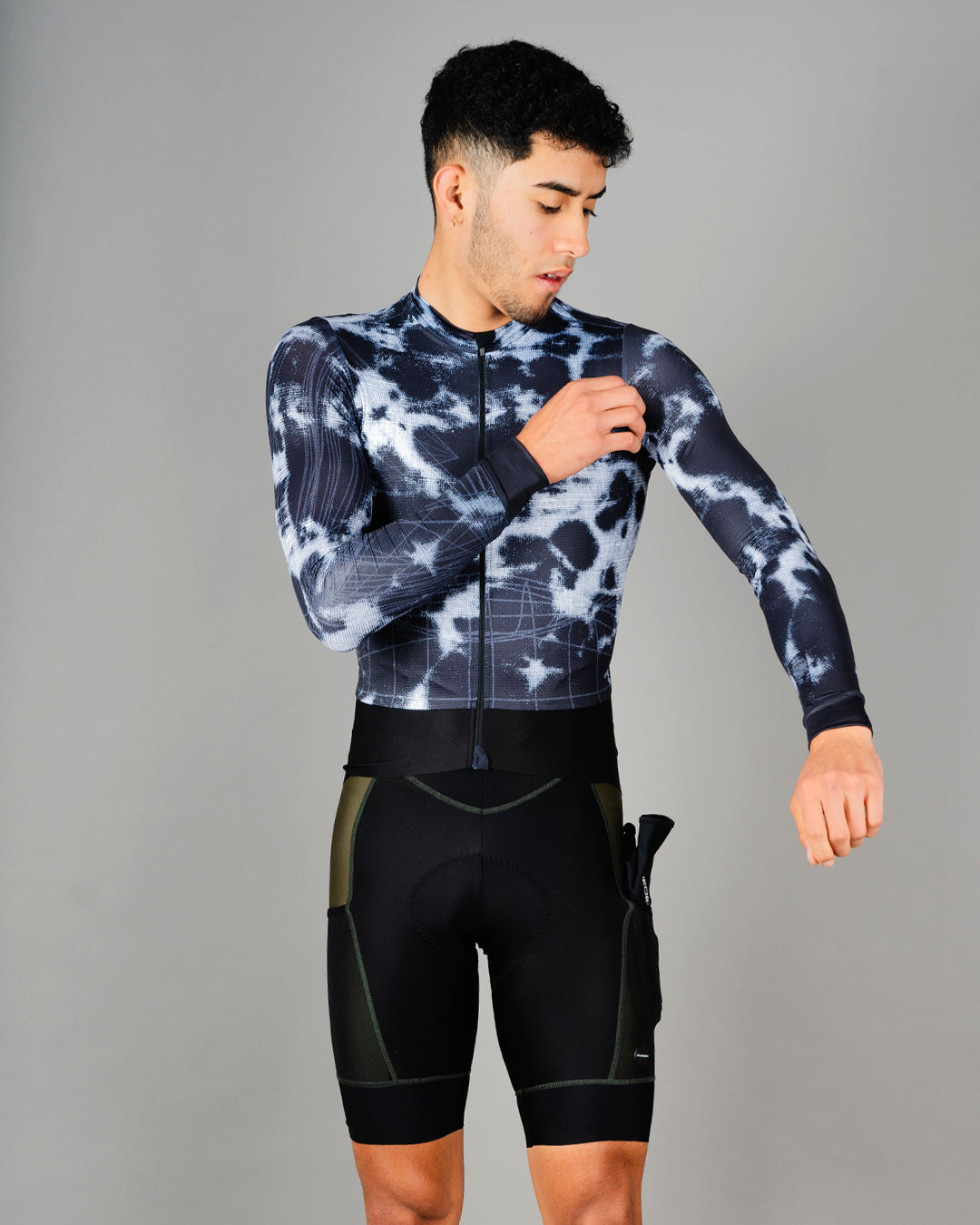 Jersey de Ciclismo Hombre Manga Larga Dark