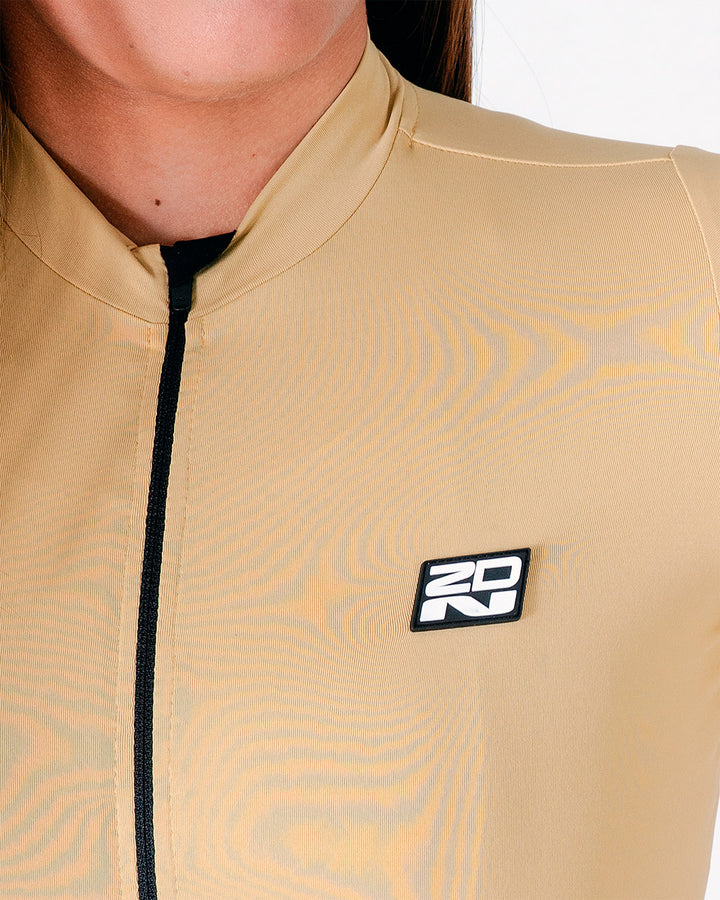 Jersey de Ciclismo Mujer Manga Corta Pulse Amarillo