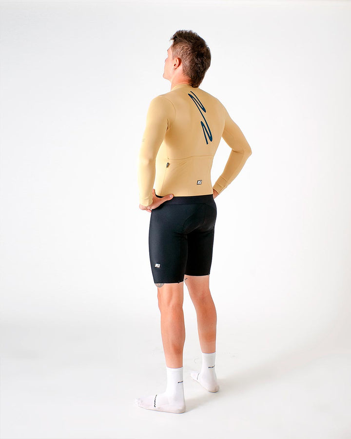 Jersey de Ciclismo Hombre Manga Larga Pulse Amarillo