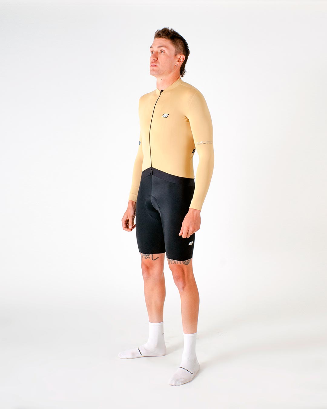 Jersey de Ciclismo Hombre Manga Larga Pulse Amarillo