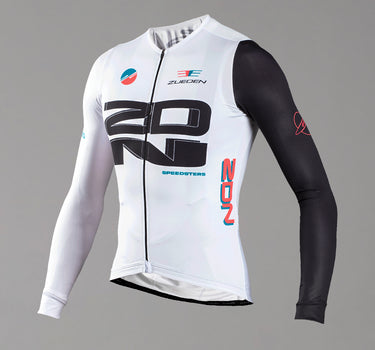 Jersey de Ciclismo Hombre Manga Larga Speedsters Blanca