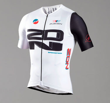 Jersey de Ciclismo Hombre Manga Corta Speedsters Blanca