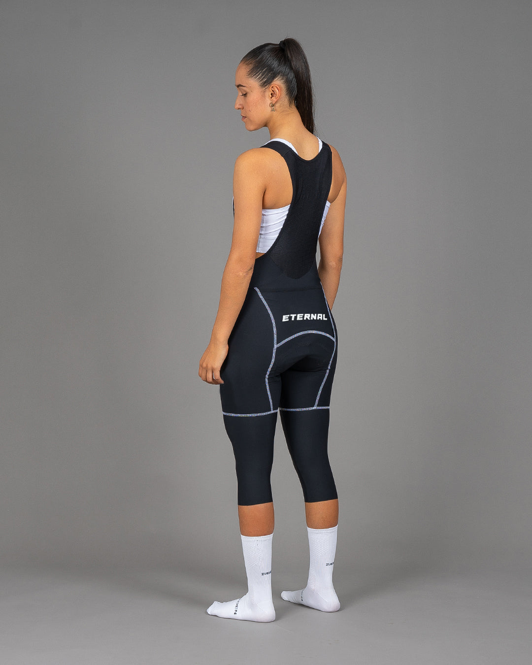 Pantalón Ciclismo 3/4 costuras blancas Eternal Dama